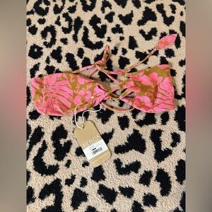 Benoa Swim Pink and Brown Bikini Top